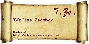 Tálas Zsombor névjegykártya