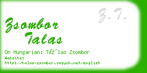 zsombor talas business card